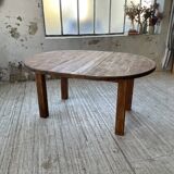 1950s round pine table with extensions