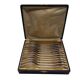 12 silver plated cake forks with case