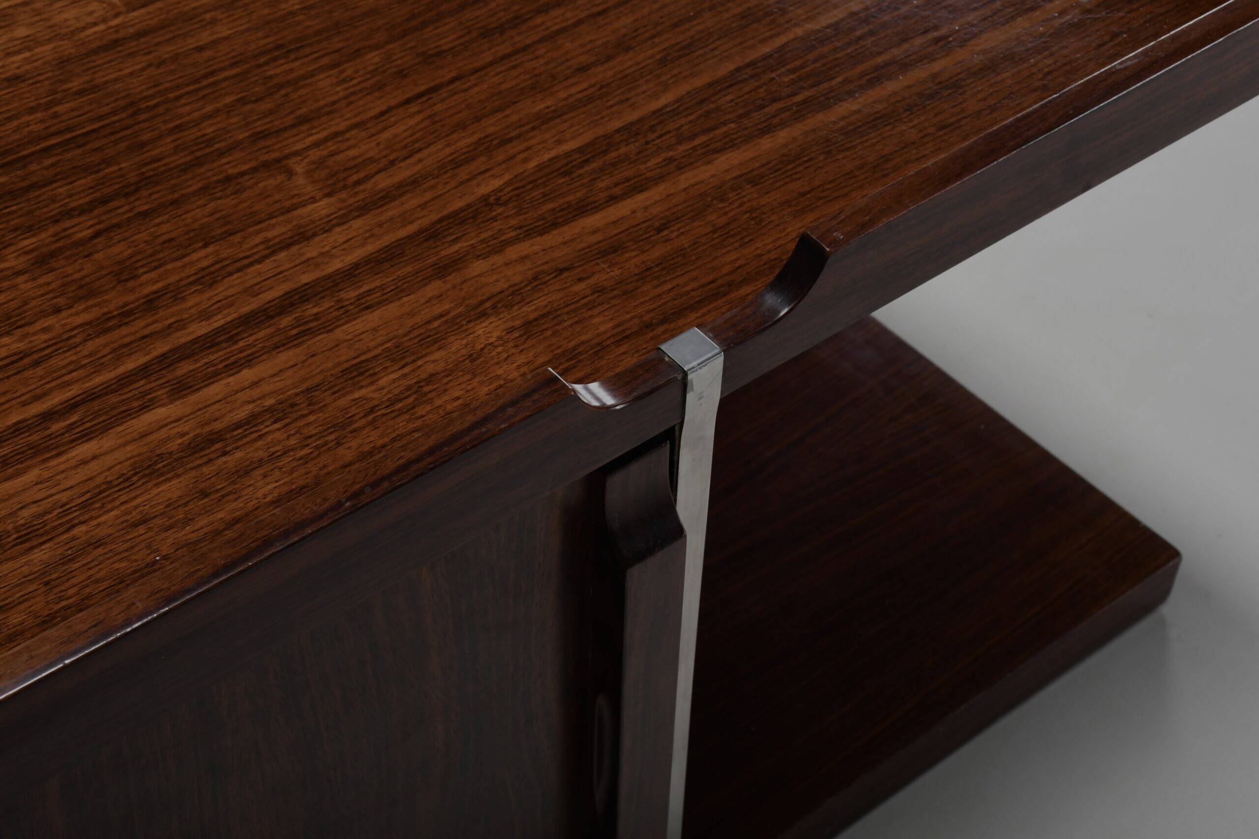 Modular wood and metal bar table by Luigi Sormani for FIARM, Italy 1960s