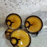 Set of ten Moulin des Loups fish plates.