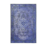 Tapis turc bohème noué à la main des années 1970 180 cm x 274 cm tapis violet