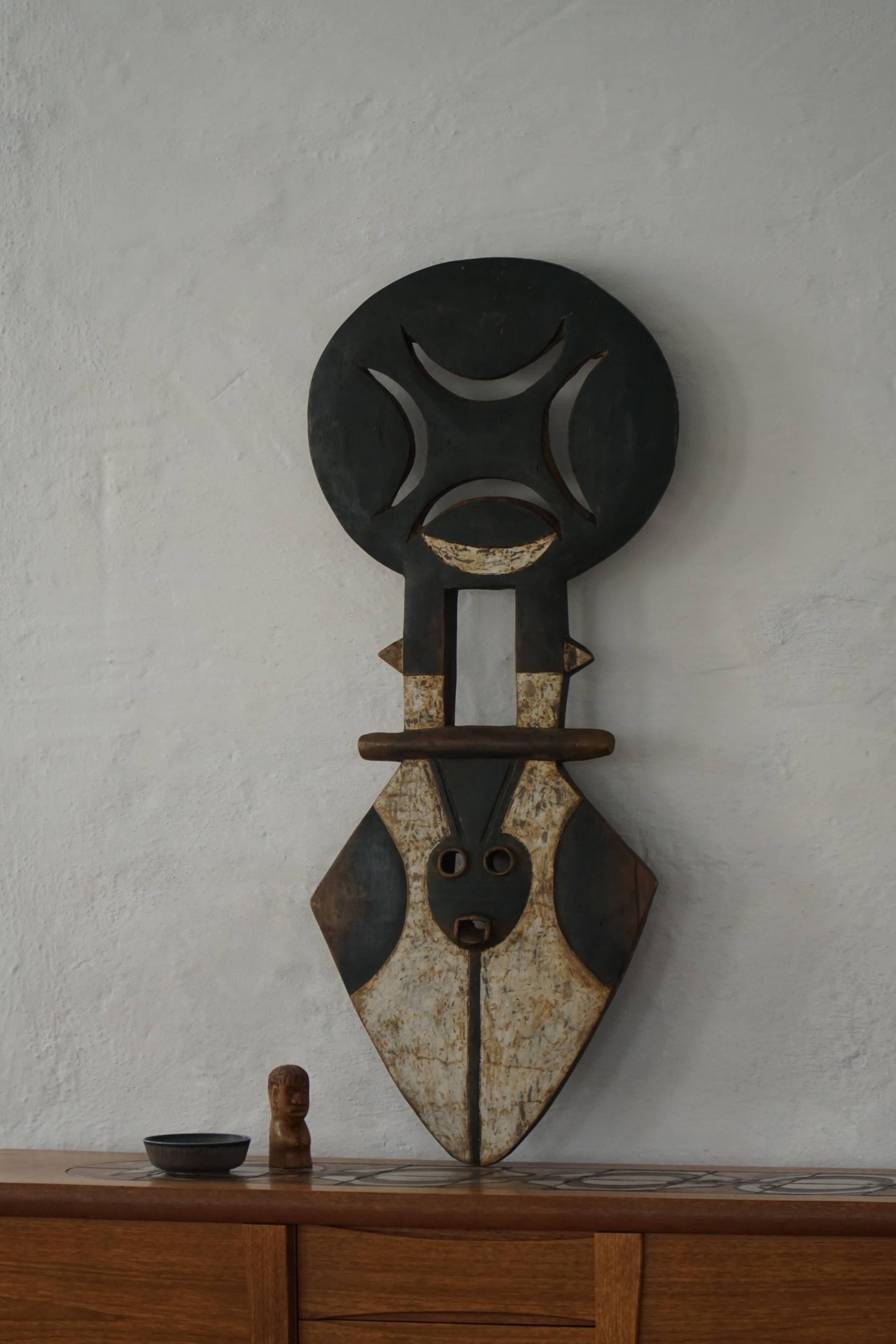 20th century, Bedu Nafana mask, carved wood, tribal art, decorative object