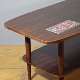 Scandinavian style coffee table from the 50s, rosewood & ceramic