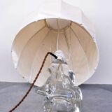 Very Heavy Crystal Twisted Drop Art Deco French Lamp