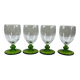4 verres vintage vert