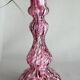 Vase verre de Clichy Legras Rose début XXème