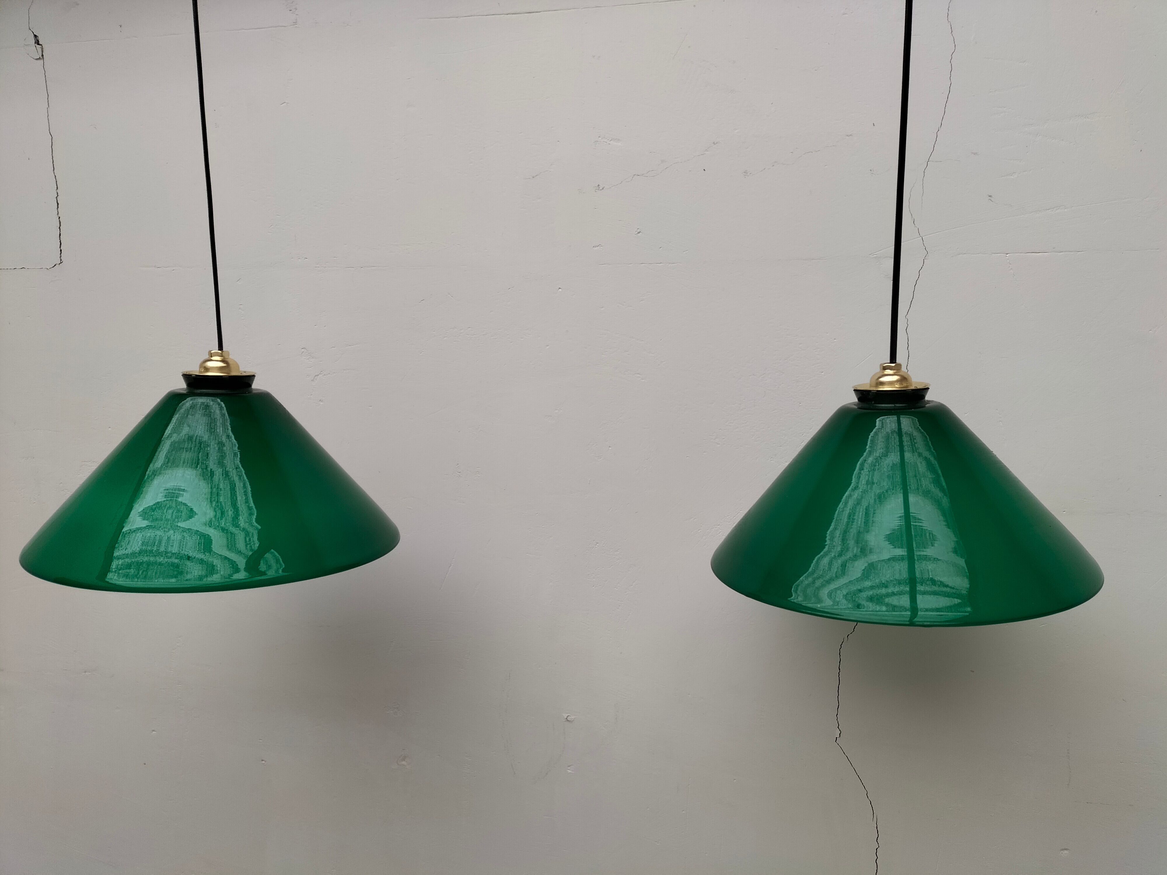Green opaline pair