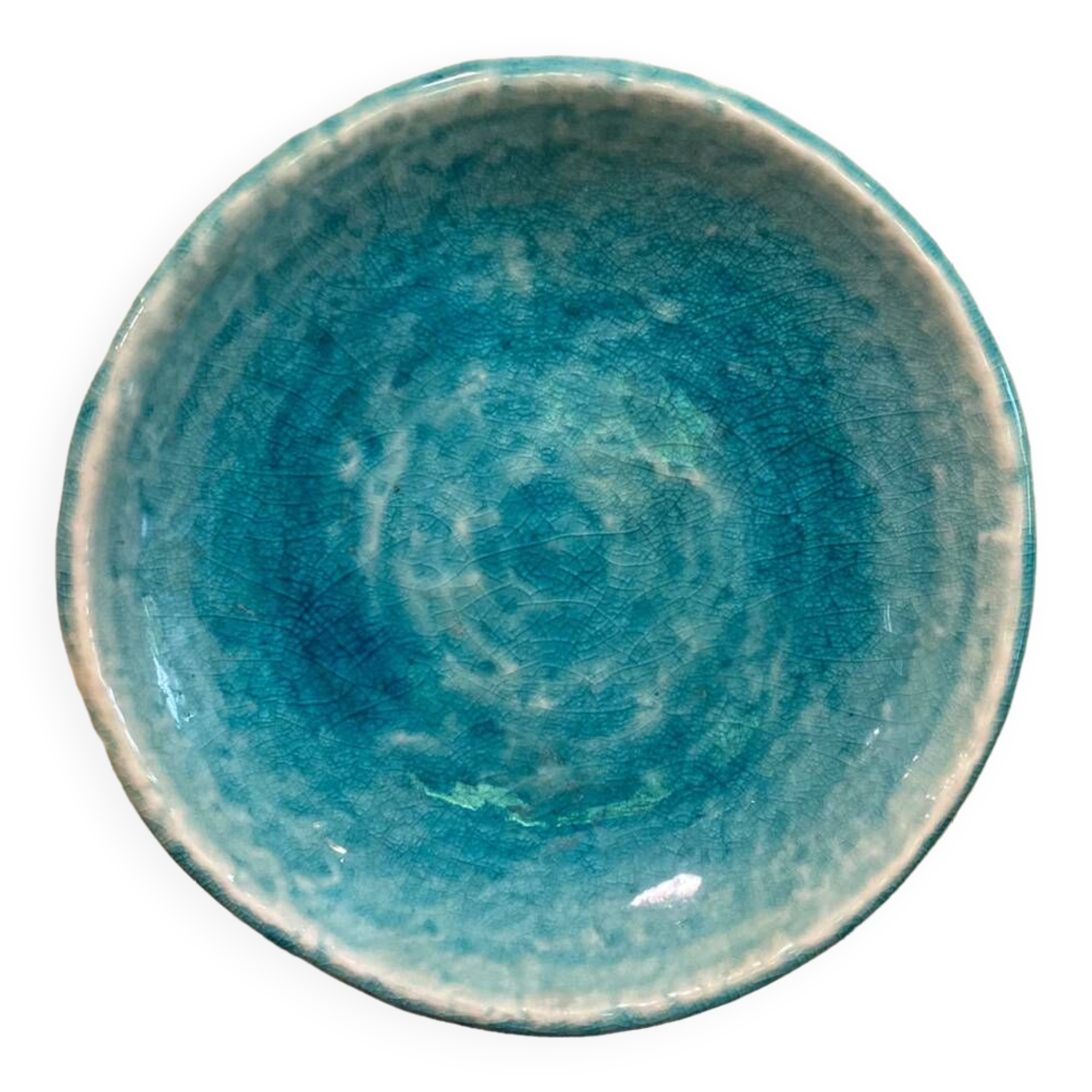 Assiette bleu lagon
