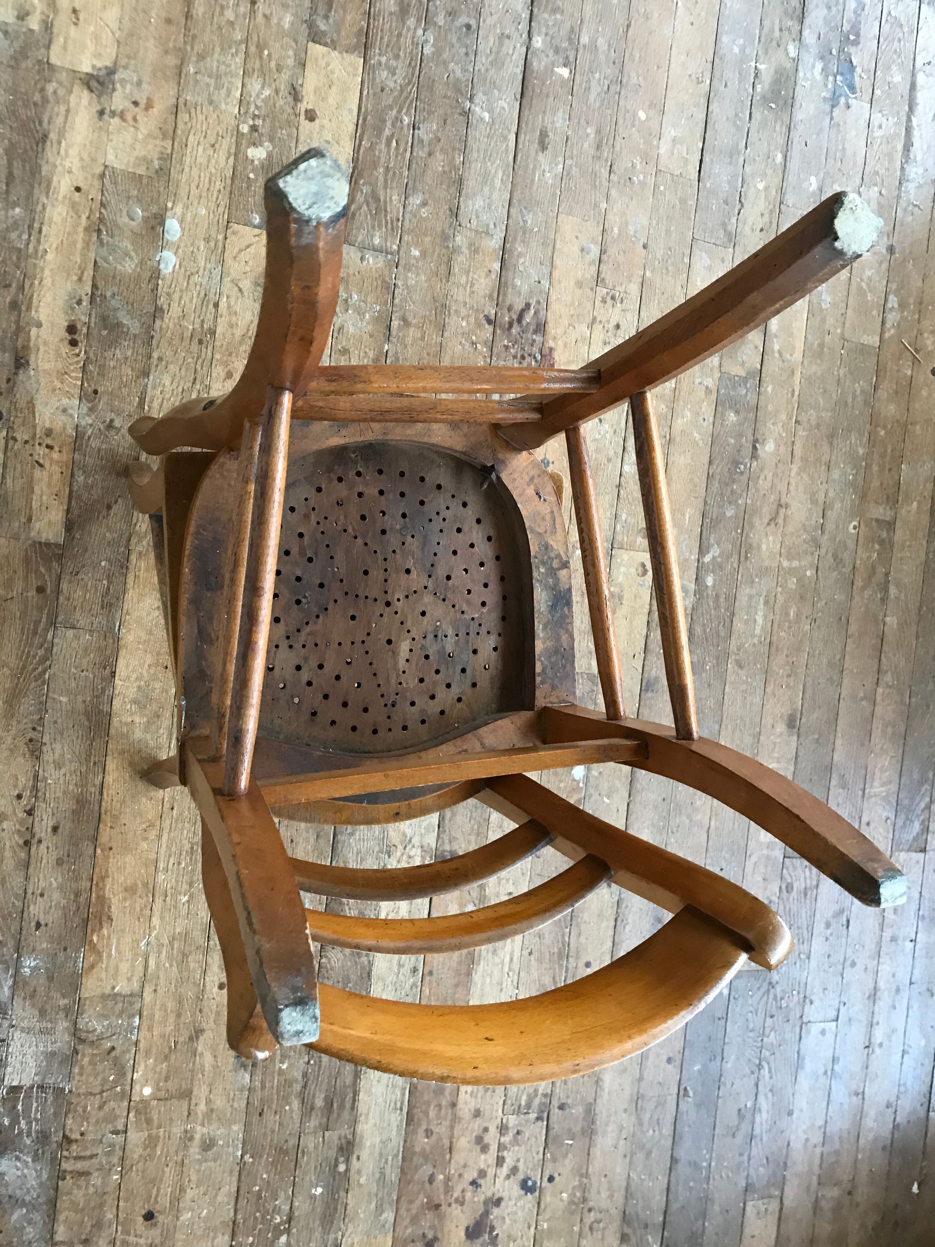 Pair of wooden chair bistro bistro vintage retro bohemian beech light