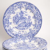 8 assiettes plates style anglais