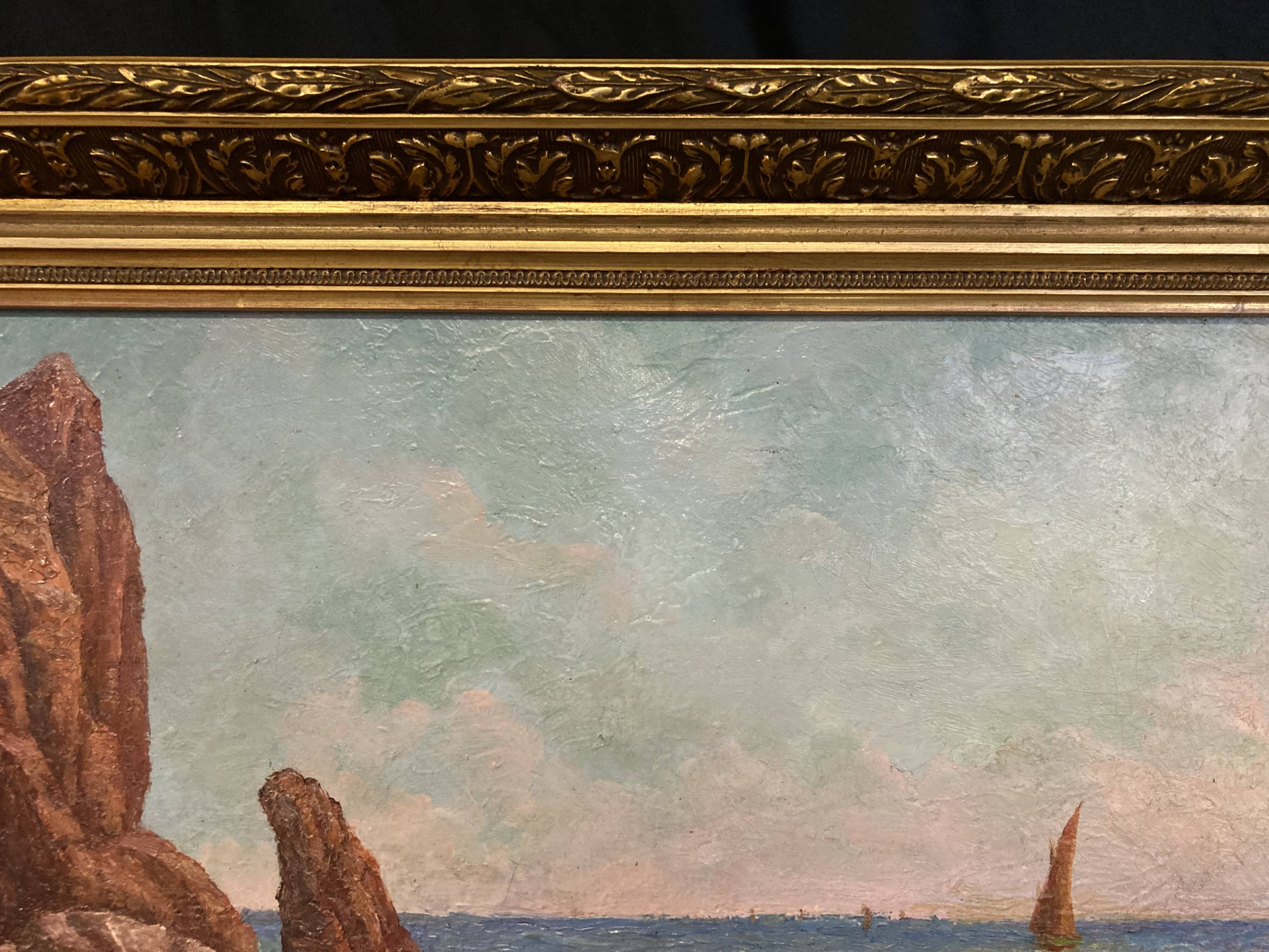 French School of the 20th century, Mediterranean Sea, oil on canvas