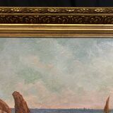 French School of the 20th century, Mediterranean Sea, oil on canvas