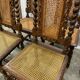 6 antique Henry II caned chairs