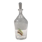 Une carafe Bertil Vallien avec bouchon pour Kosta Boda, années 1980. Série Rainbow.