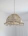 Margaret rounded dome pendant light with ruffles in "twig" print