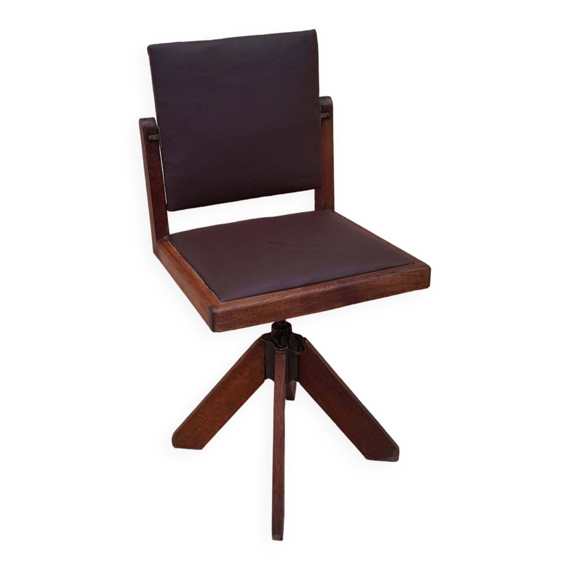 Ancienne chaise de bureau ou architecte tripode vintage