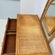 Bamboo and rattan dressing table, with mirror 50s-60s