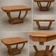 Art Deco extendable table in bleached walnut