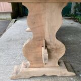19th century monastery table renovated in raw oak 180cm