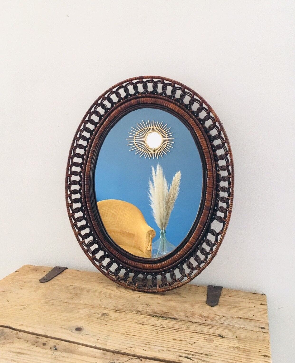 Rattan mirror 53x63cm