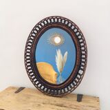 Rattan mirror 53x63cm