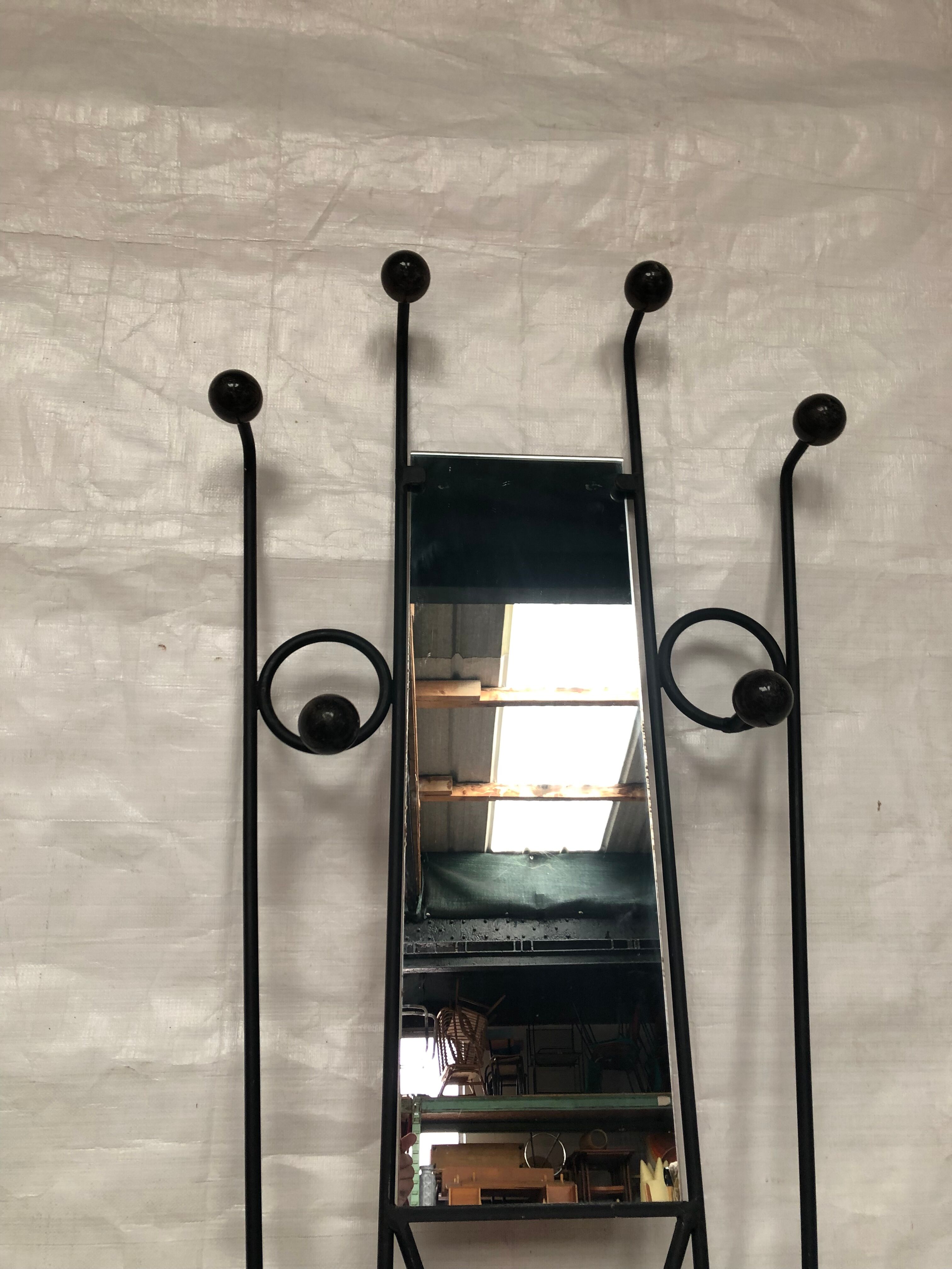Vintage wall coat rack 60s