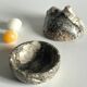 Vintage Marble Chicken with Eggs Sculpture