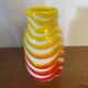 Vintage Pop Art Ceramic Vase, Yellow, Orange, Red, Made in Italy, 1970s