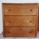 Commode en rotin année 70