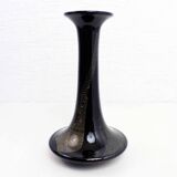 Theresienthal black and gold glass vase 1970