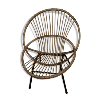 Vintage wicker armchair