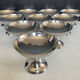 Série de 10 coupe à glaces vintage en inox