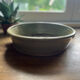 Ceramic salad bowl with plum décor
