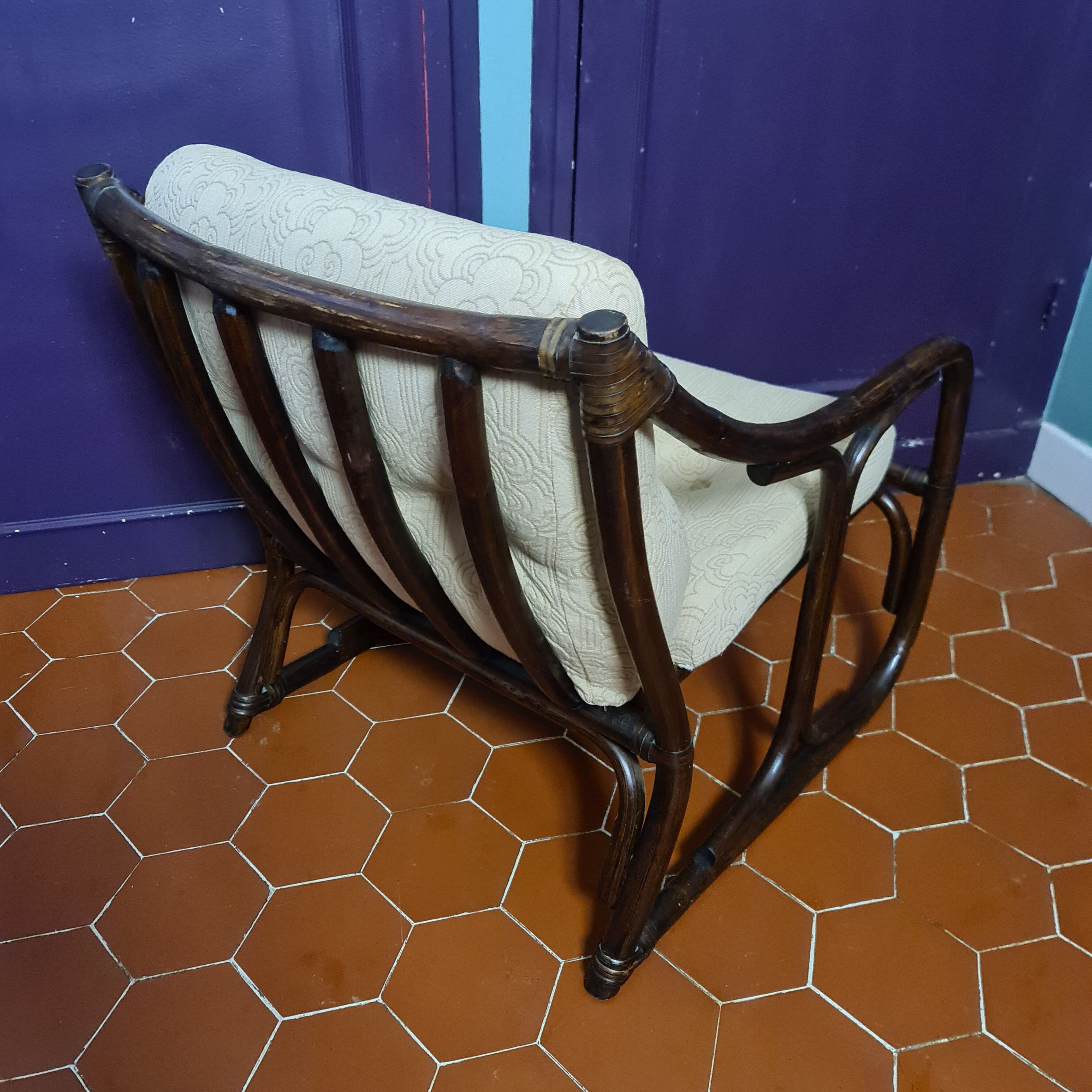 Bamboo armchair circa 1970