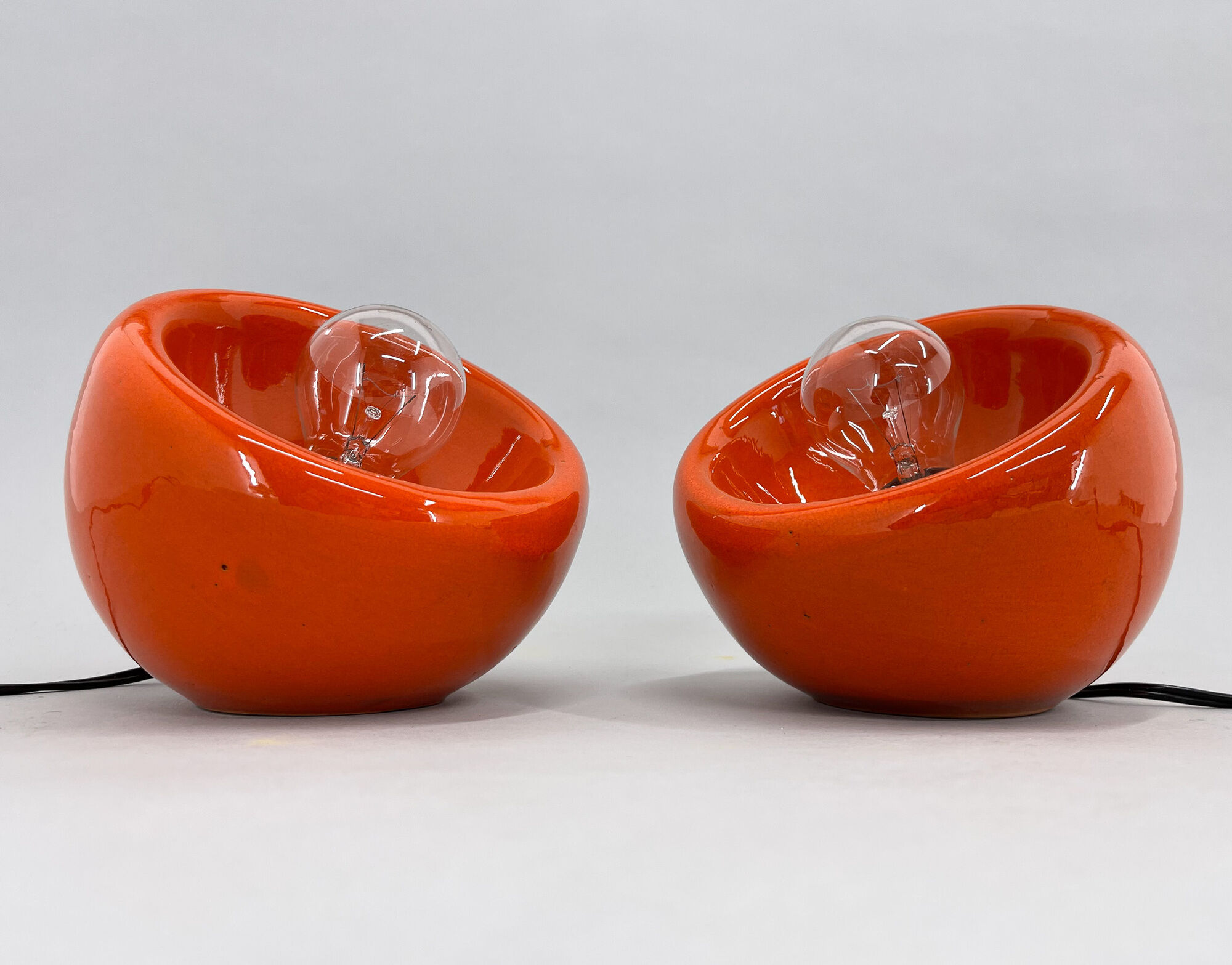 Pair of Mid-Century Ceramic Enzo Bioli Table Lamps