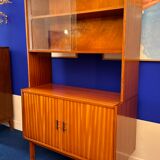 Storage cabinet with showcase of the 60s pedestal shelf