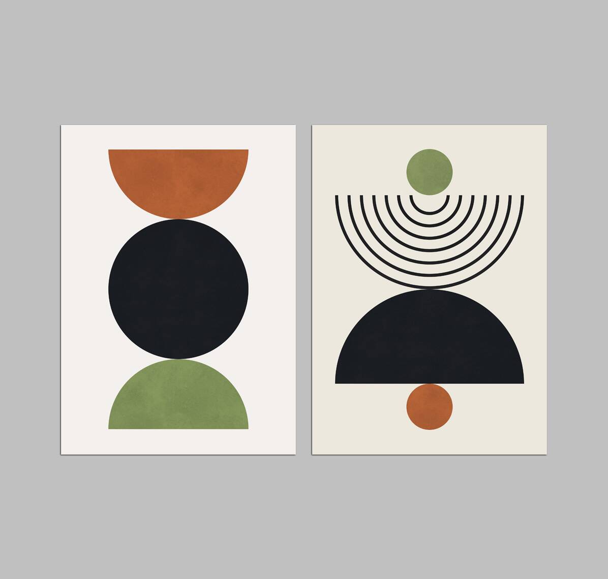 2 geometric art prints. A2 (42x59.4cm).