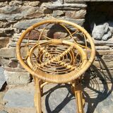 High chair in rattan 60s