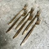 6 gilded bronze starter forks