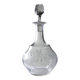 Antique engraved crystal carafe, floral decoration, Bohemia 19th-20th century.