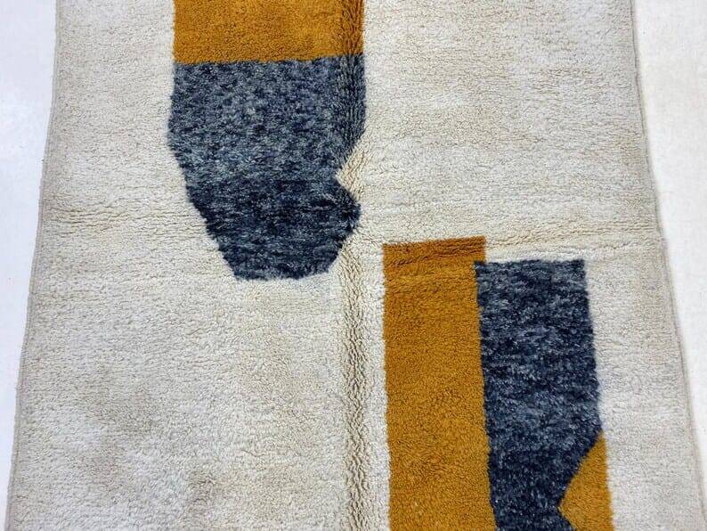 Handmade natural pure wool rug