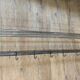 Large chrome metal wall coat rack with Art Deco shelf