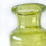 Blown and bubbled glass vase