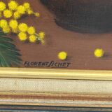 Still life with bouquet of mimosa by Florent Sichet