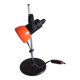 Lampe de bureau en métal orange  et noir / vintage années -60-70