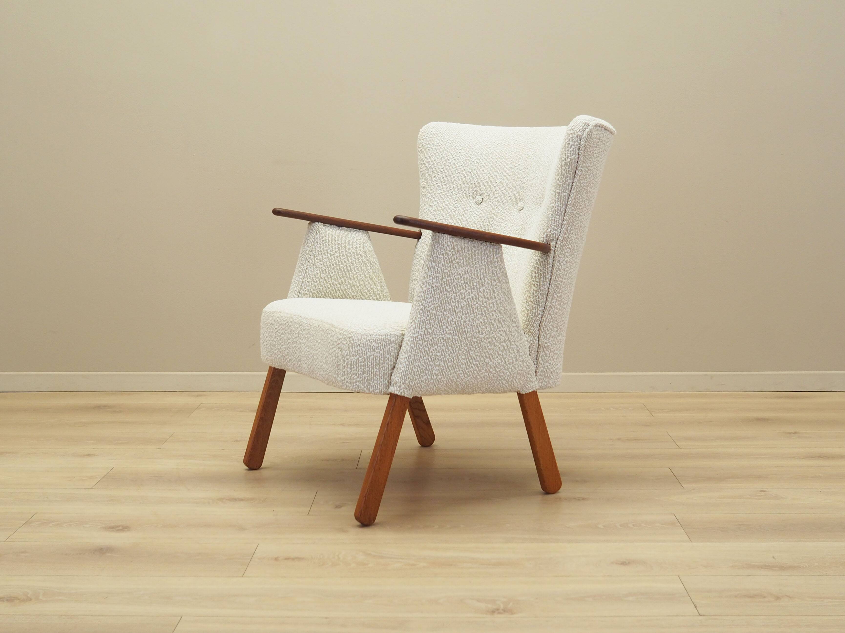Cream armchair, Danish design, 1970s, production: Denmark