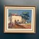 Original Swedish Oil on Canvas – “Mediterranean Scene” by Axel Hamborn – Signed – Vintage & Framed