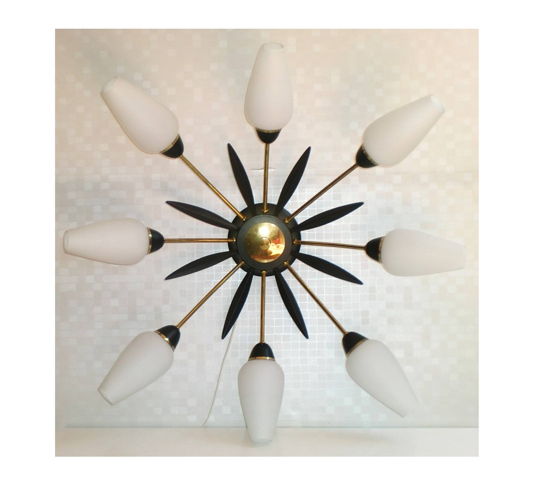 1950s Sputnik, Space-Age Style Stilnovo Spider Ceiling Lamp