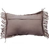 Coussin macramé violet clair tressé 30x50 cm