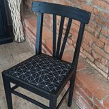 Geometric bistro black chair